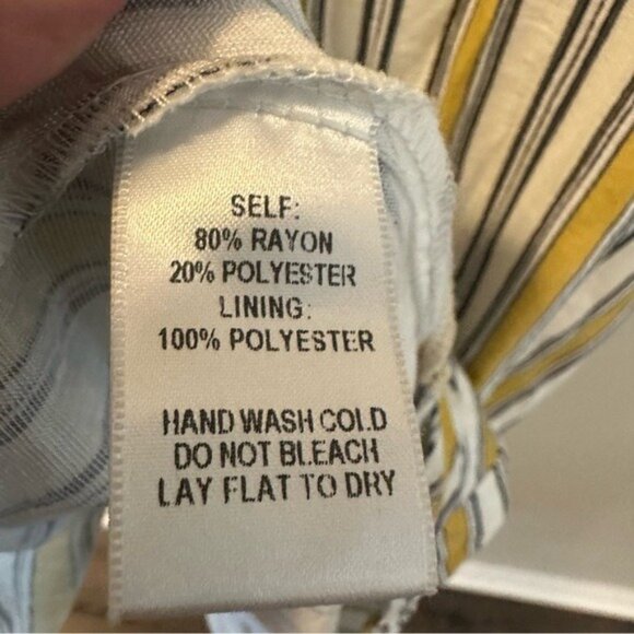 Lulus High Tide One-Shoulder Yellow & White Striped Midi Dress Size Small - Picture 11 of 12